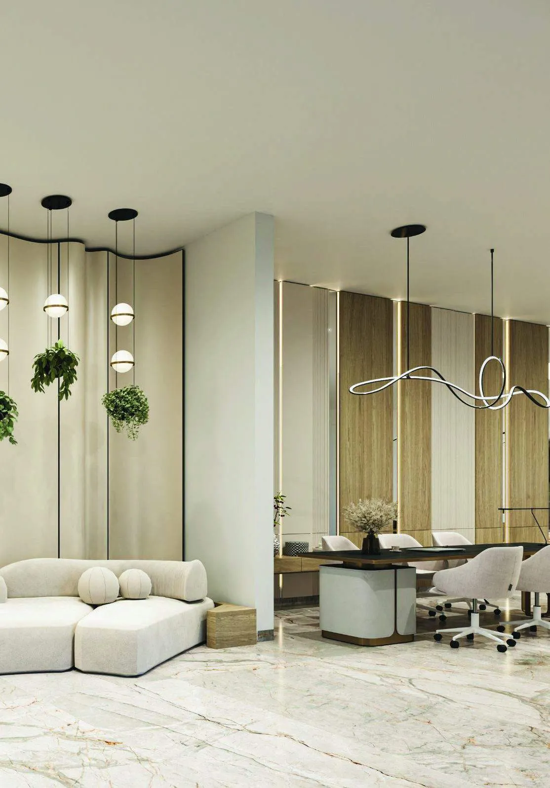 Hotel-style residential lobby